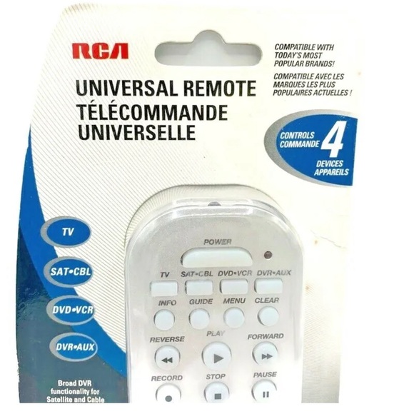 RCA Universal Silver Remote Control With 4 Controls CRCR4373 Sealed NEW - Picture 2 of 7